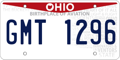 OH license plate GMT1296