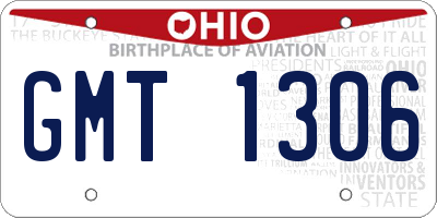 OH license plate GMT1306
