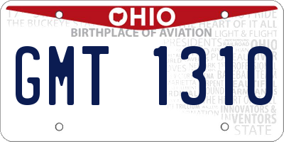 OH license plate GMT1310
