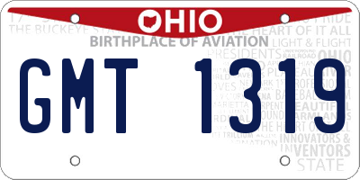 OH license plate GMT1319