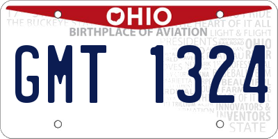 OH license plate GMT1324