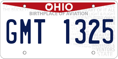 OH license plate GMT1325