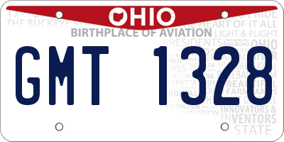OH license plate GMT1328