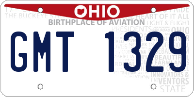 OH license plate GMT1329