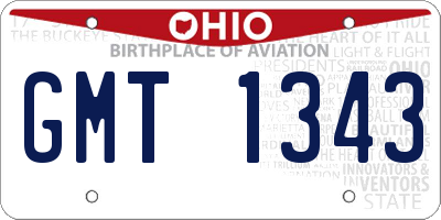 OH license plate GMT1343