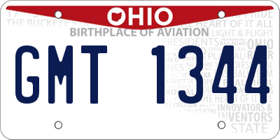 OH license plate GMT1344