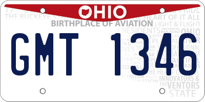 OH license plate GMT1346