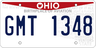 OH license plate GMT1348