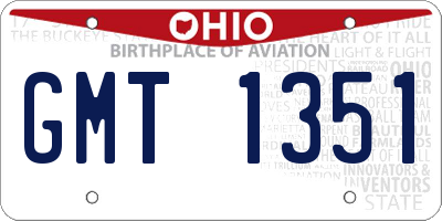 OH license plate GMT1351