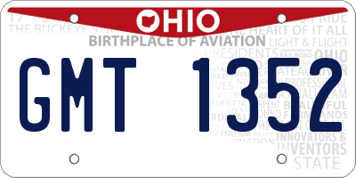 OH license plate GMT1352