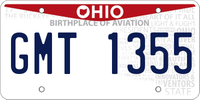 OH license plate GMT1355