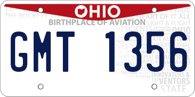 OH license plate GMT1356