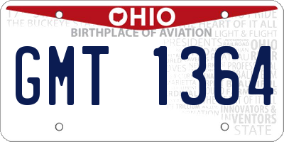 OH license plate GMT1364