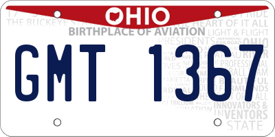 OH license plate GMT1367