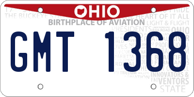 OH license plate GMT1368