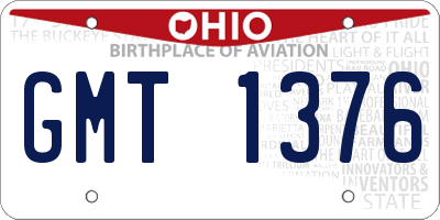 OH license plate GMT1376