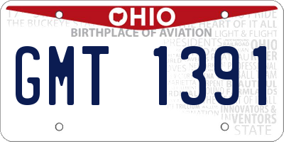 OH license plate GMT1391
