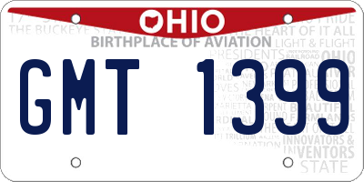 OH license plate GMT1399