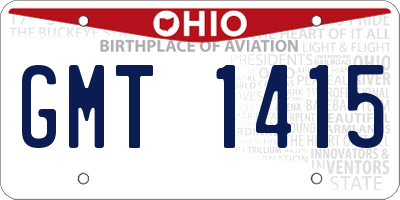 OH license plate GMT1415