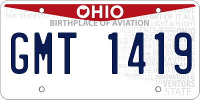 OH license plate GMT1419