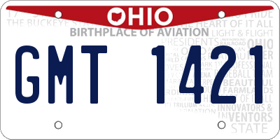 OH license plate GMT1421