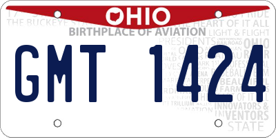 OH license plate GMT1424