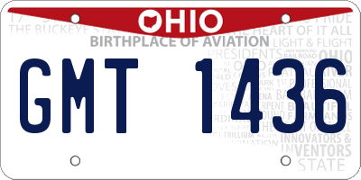 OH license plate GMT1436