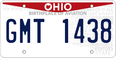 OH license plate GMT1438