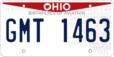 OH license plate GMT1463