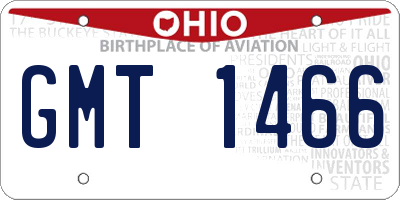 OH license plate GMT1466