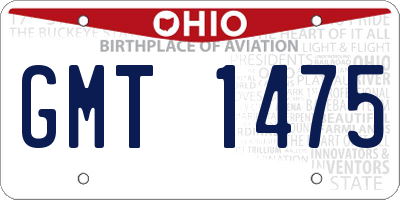 OH license plate GMT1475