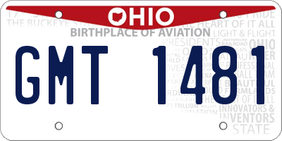 OH license plate GMT1481