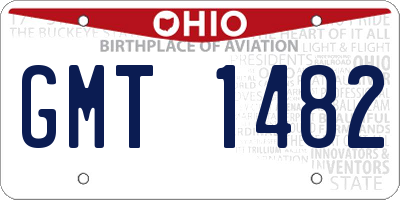 OH license plate GMT1482