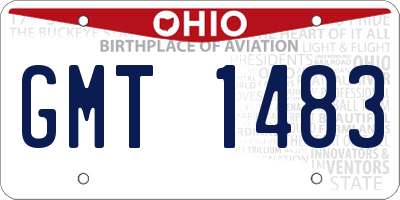 OH license plate GMT1483