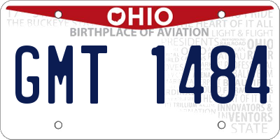 OH license plate GMT1484