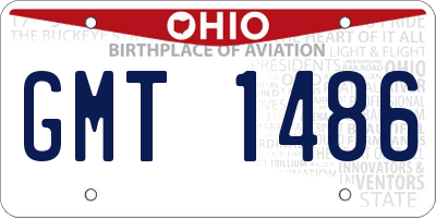 OH license plate GMT1486