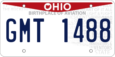 OH license plate GMT1488