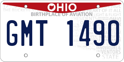 OH license plate GMT1490