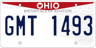OH license plate GMT1493