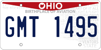 OH license plate GMT1495