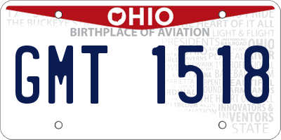 OH license plate GMT1518