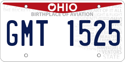 OH license plate GMT1525