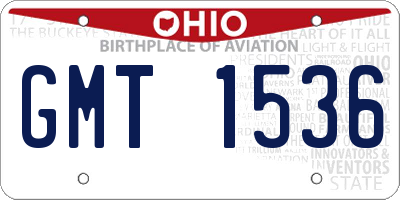 OH license plate GMT1536