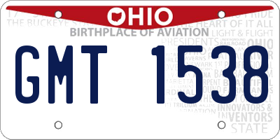 OH license plate GMT1538