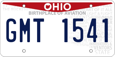 OH license plate GMT1541