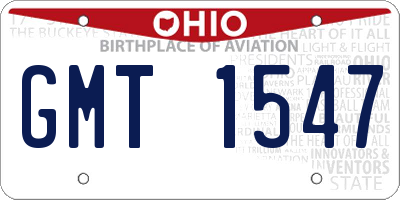 OH license plate GMT1547