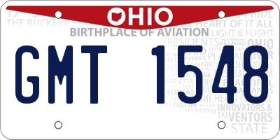 OH license plate GMT1548