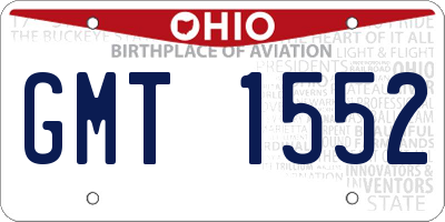 OH license plate GMT1552