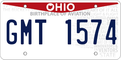 OH license plate GMT1574