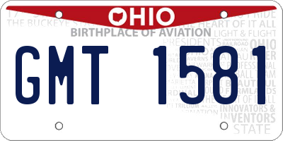 OH license plate GMT1581